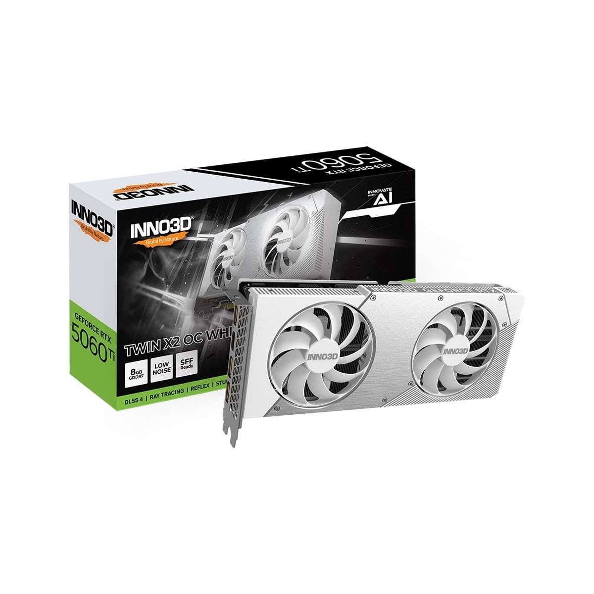 INNO3D RTX5060Ti 8GB Twin X2 Oc White 128Bit Gddr7 Ekran Kartı N506T2-08D7X-193075W
