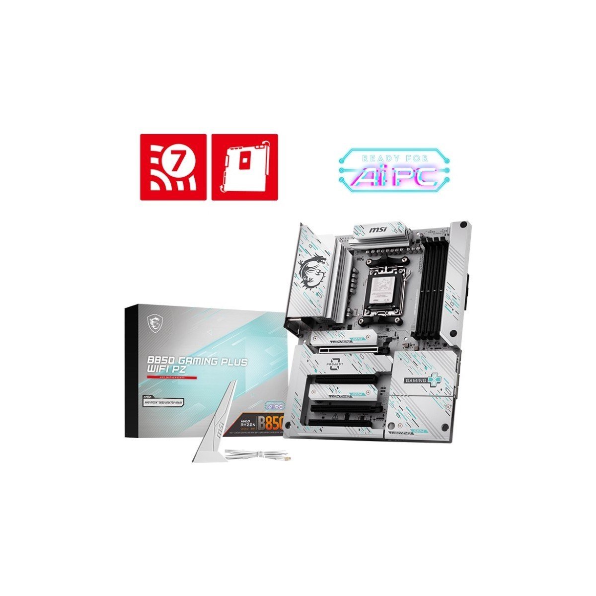 Msı B850 GAMING PLUS WIFI PZ DDR5 AM5 8200(OC)Mhz ATX Gaming (Oyuncu) Anakart