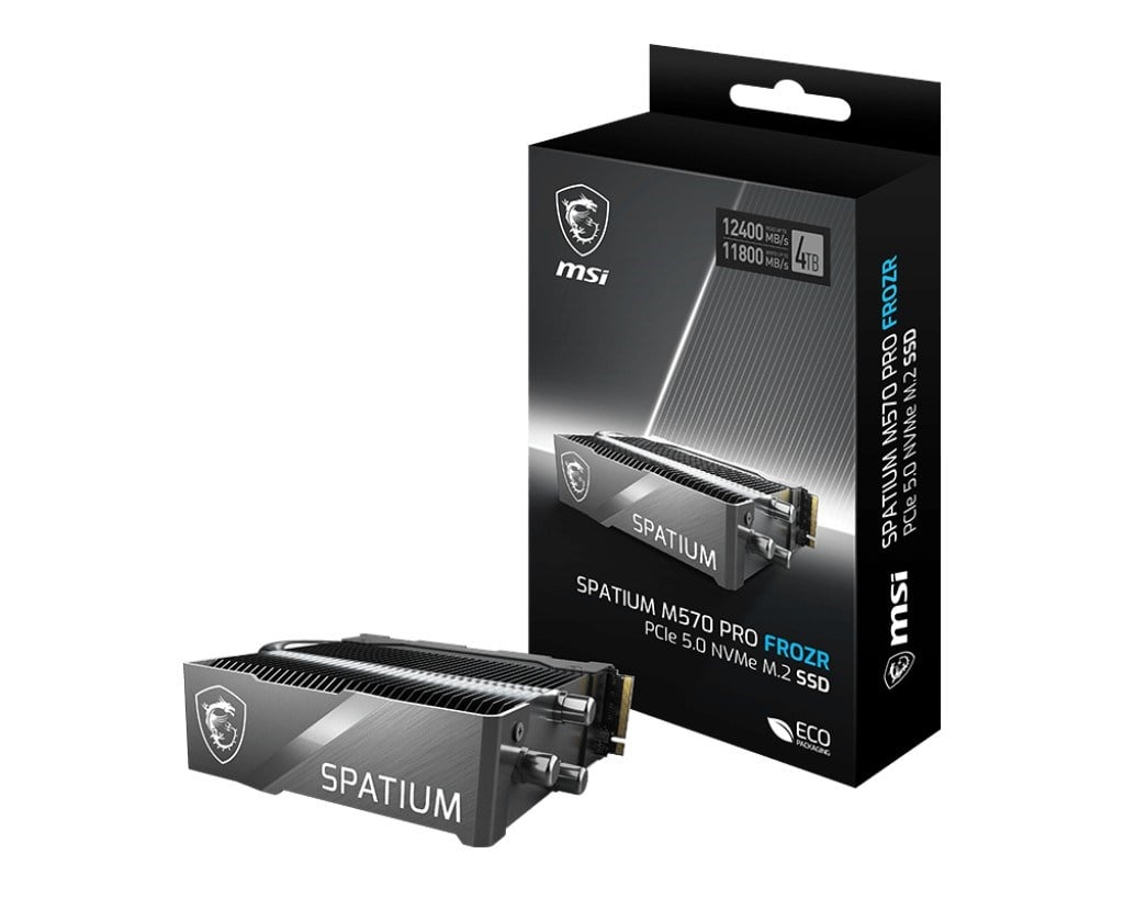 Msı Ssd Spatıum M570 Pro Pcıe 5.0 Nvme M.2 2tb Frozr R:12400 W:11