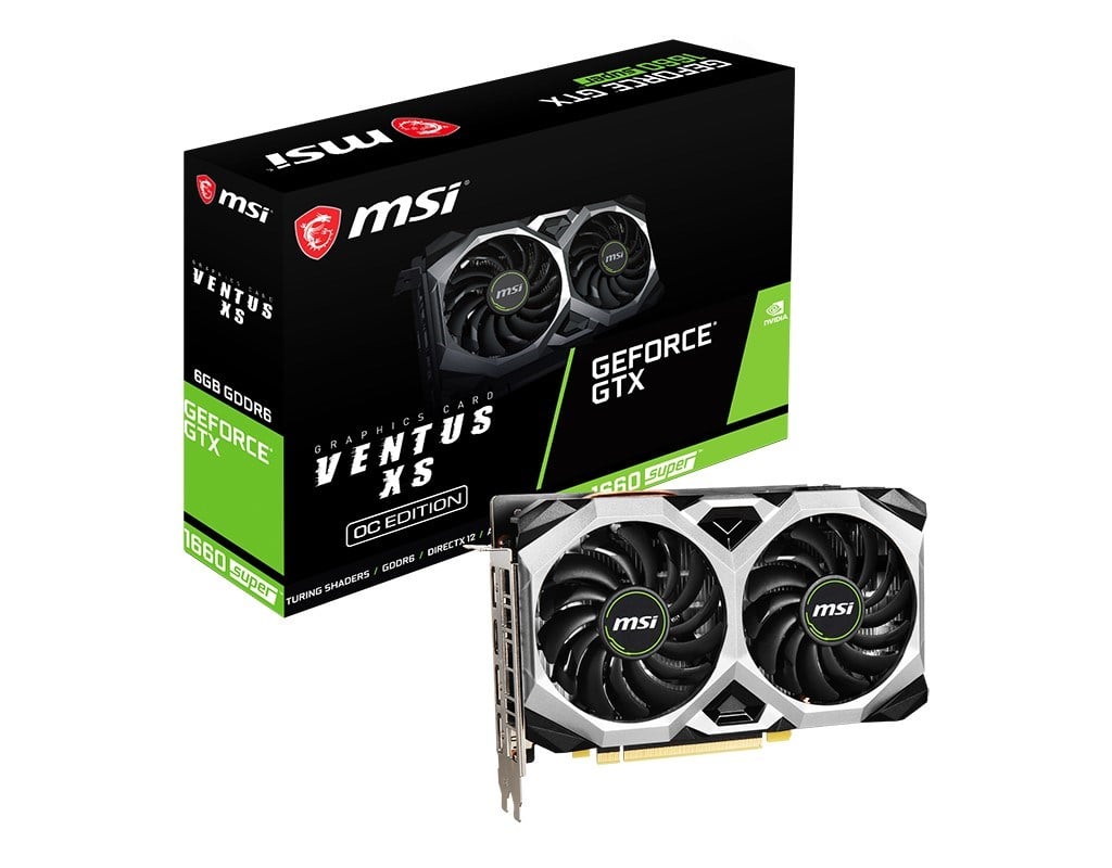 MSI VGA GEFORCE GTX 1660 SUPER VENTUS XS OC GTX1660S 6GB GDDR6 192B DX12 PCIE 3.0 X16 (1XHDMI 3XDP)
