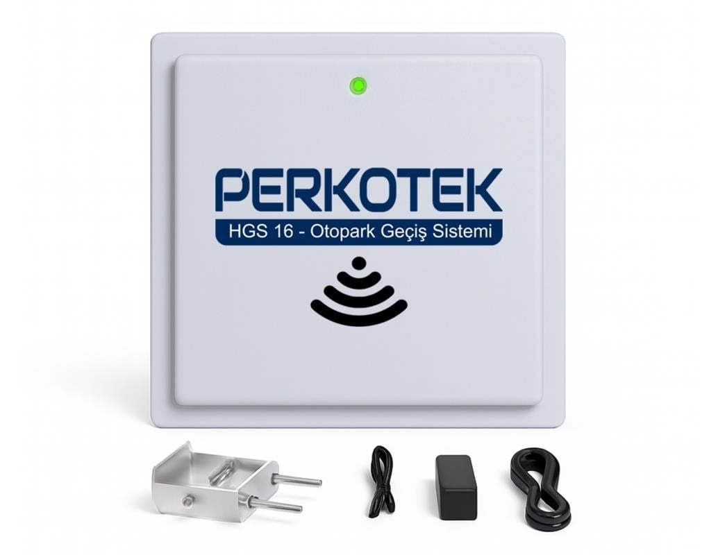PERKOTEK HGS 16 UHF Otopark Anteni | HGS Araç Geçiş Okuyucu | Uzun Mesafe RFID Okuyucu