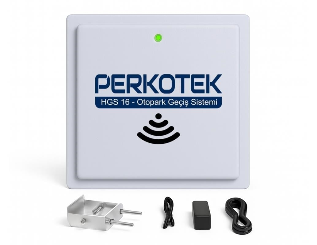 PERKOTEK HGS 16 UHF Otopark Anteni | HGS Araç Geçiş Okuyucu | Uzun Mesafe RFID Okuyucu