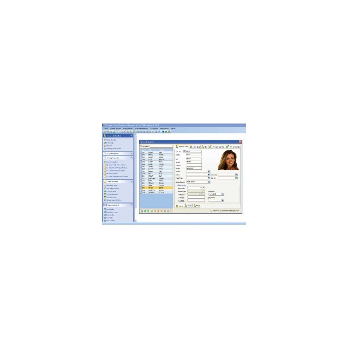 Perkotek Personel Takip Programı