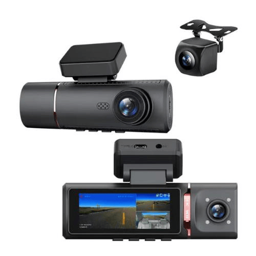 TECHSMART 4K 3 KAMERALI GPS WIFI ARAÇ İÇİ KAMERA