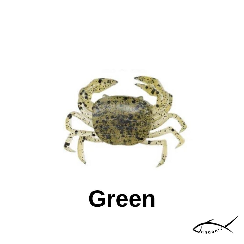Silikon Yemler, Ryuji Yengeç 5 Cm Silikon Yem-Green