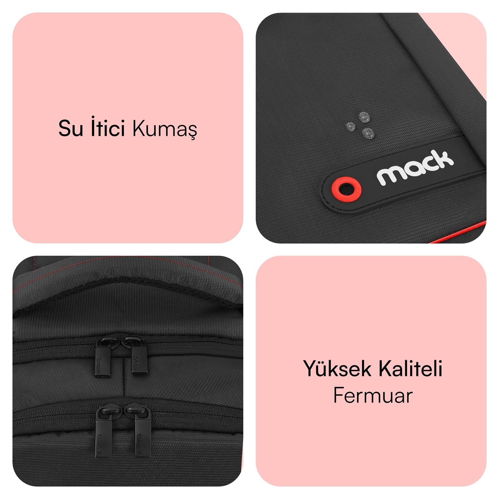 MACK MCC-006 15.6 OFFICE Notebook Sırt Çantası Siyah