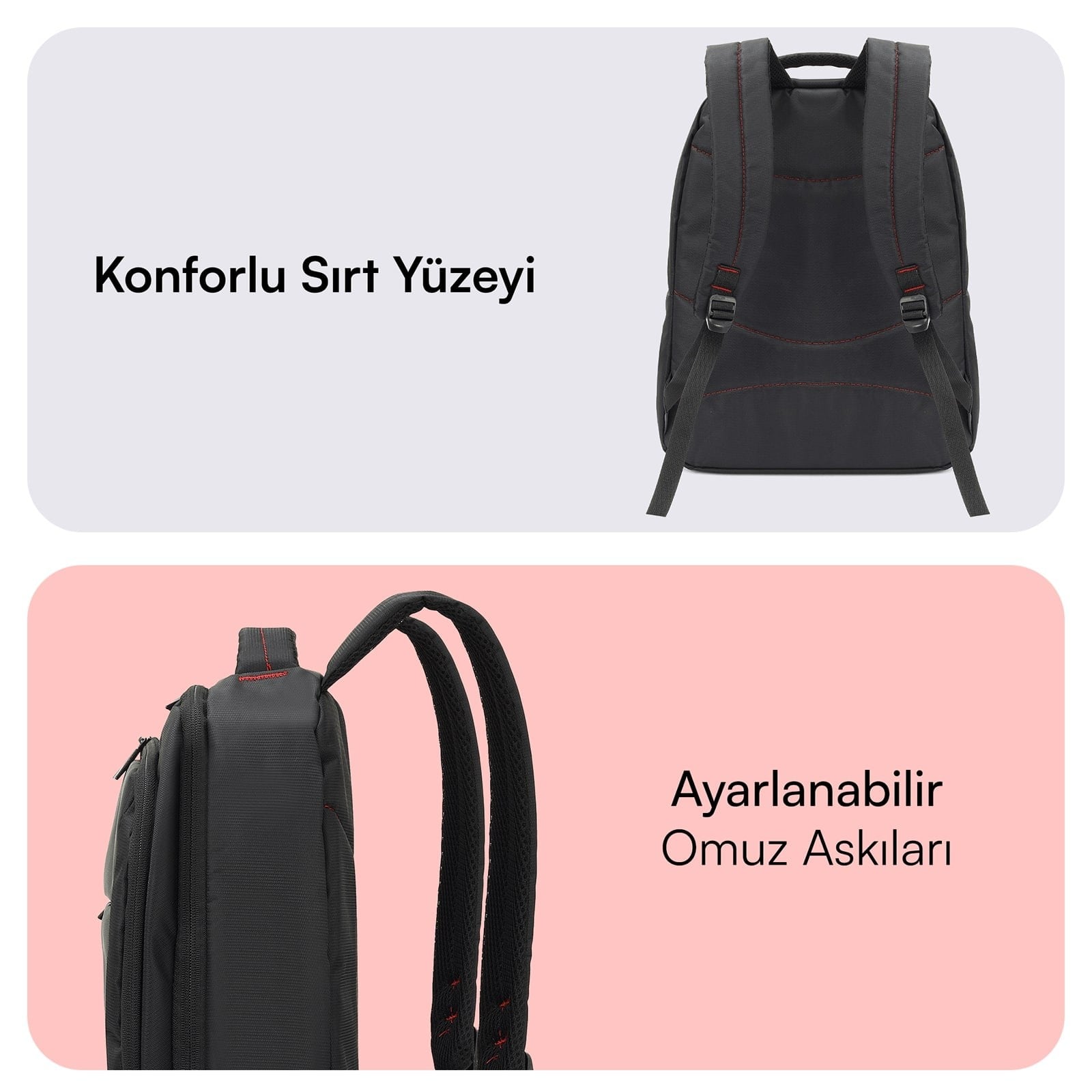 MACK MCC-006 15.6 OFFICE Notebook Sırt Çantası Siyah