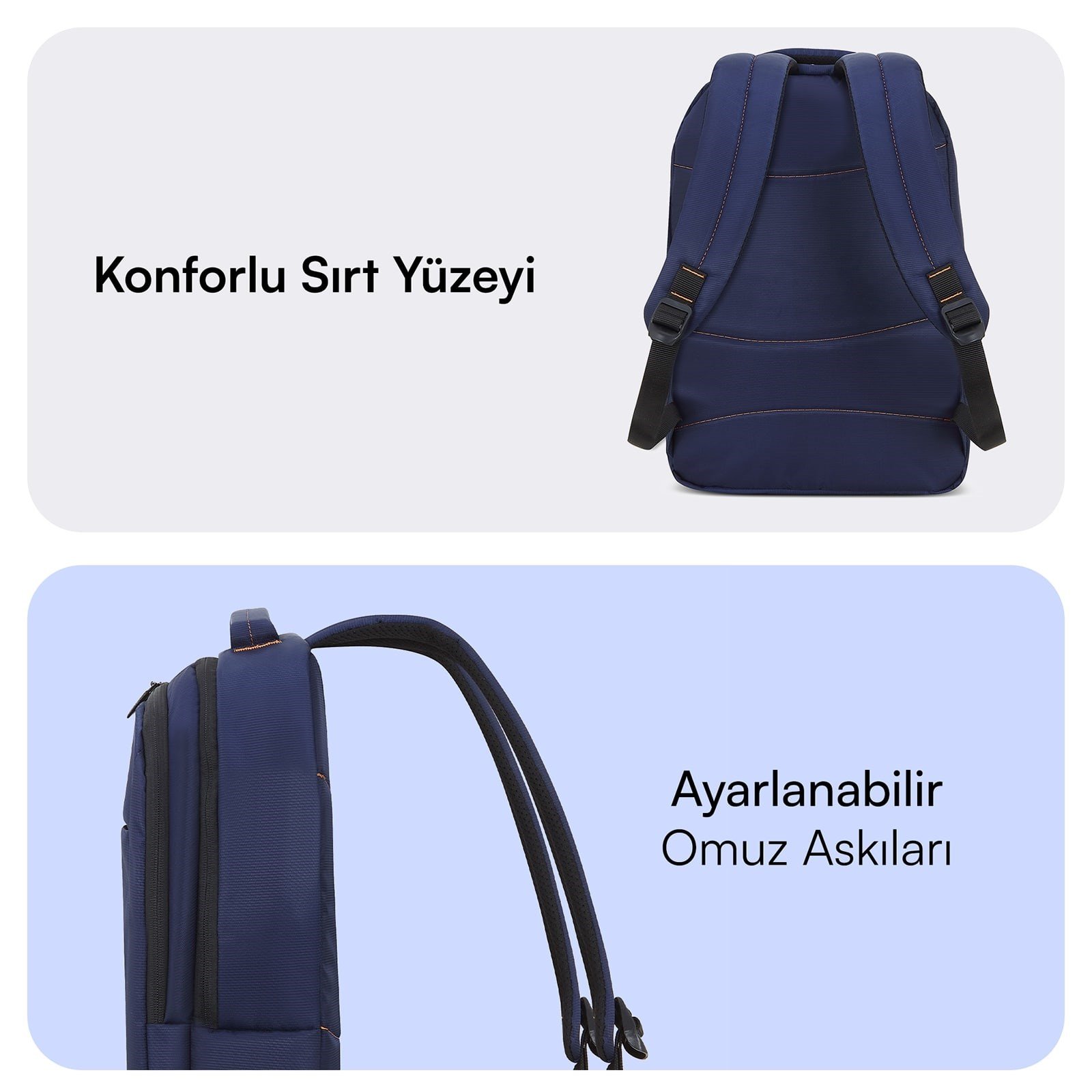 MACK MCC-006BL 15.6 OFFICE Notebook Sırt Çantası Lacivert