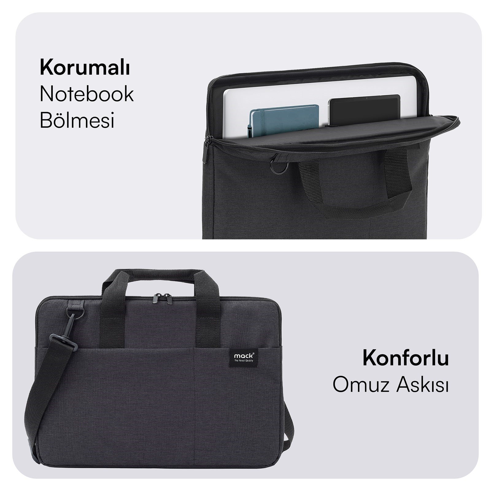 MACK MCC-701 14.1 City Fit Eco Notebook Çantası Siyah