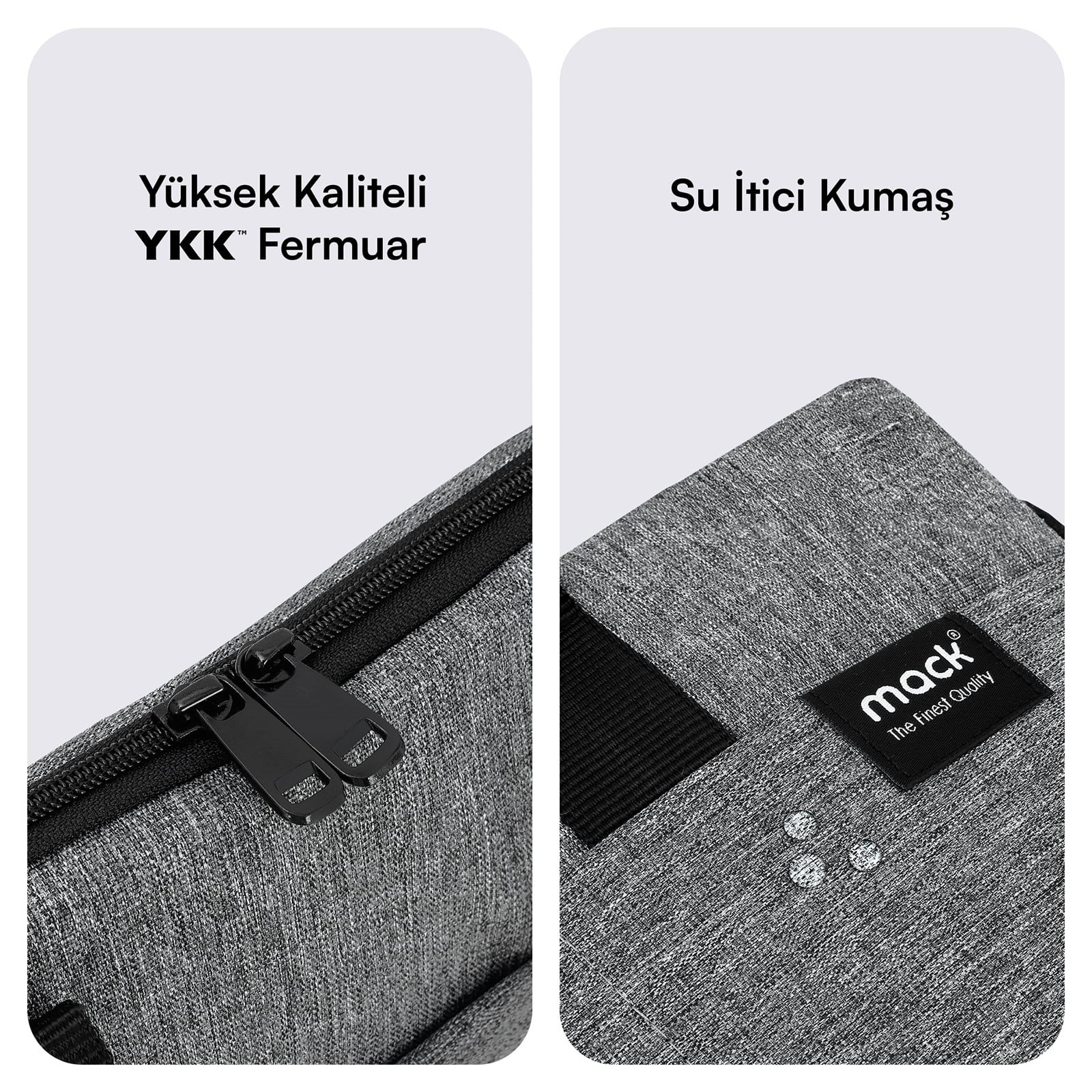 MACK MCC-702 14.1 City Fit Eco Notebook Çantası Gri