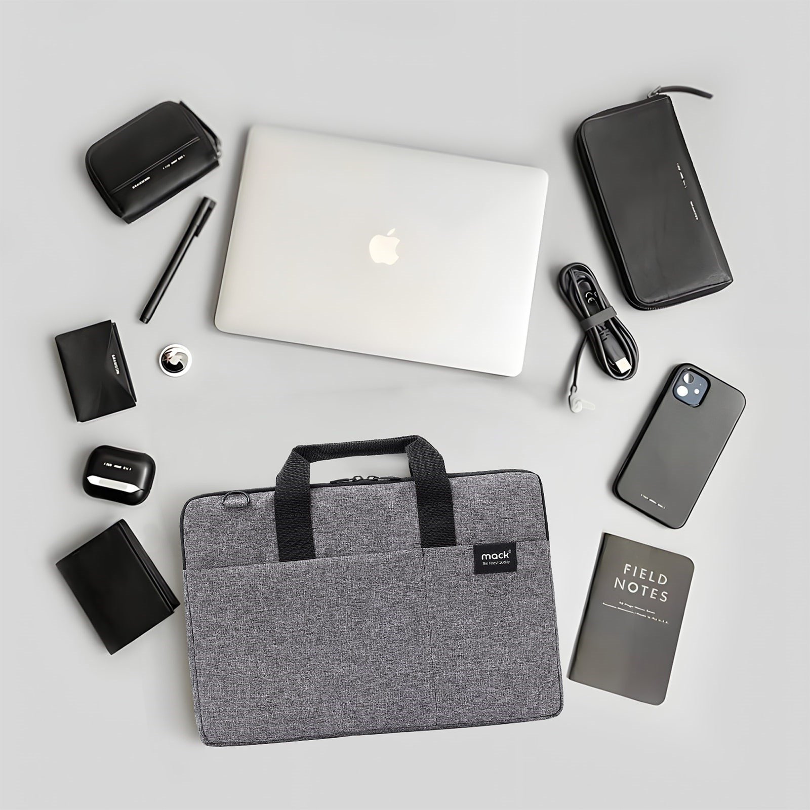 MACK MCC-702 14.1 City Fit Eco Notebook Çantası Gri