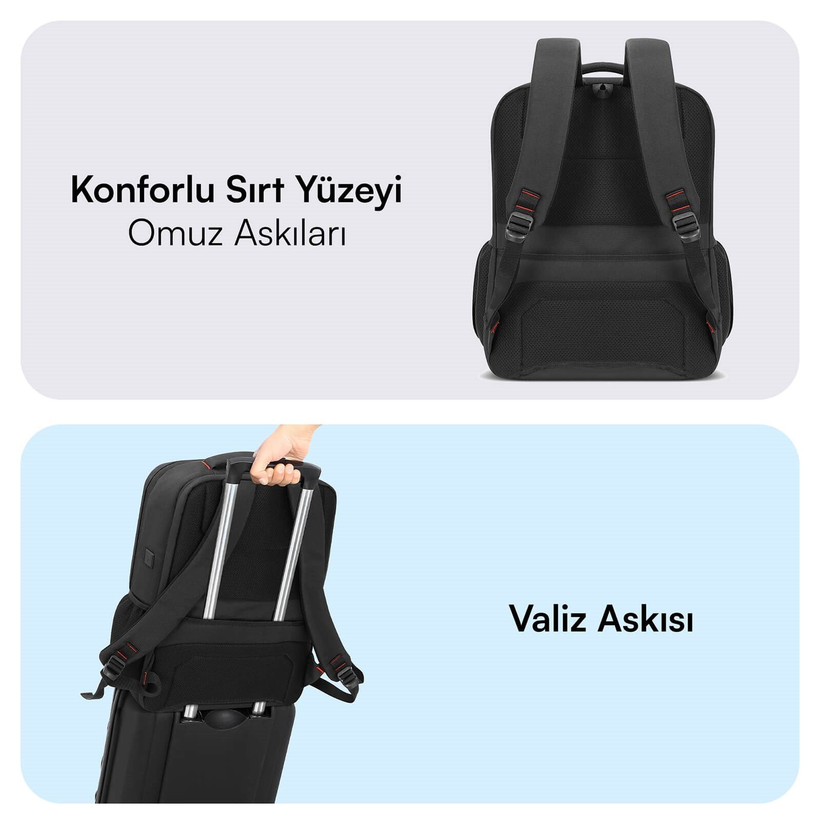 MACK MCC-807 18 Business X Notebook Sırt Çantası Siyah