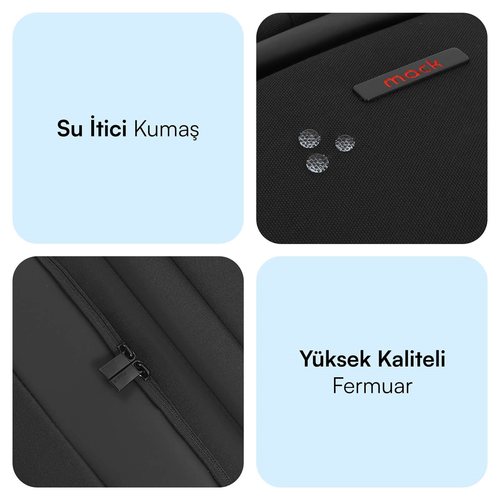 MACK MCC-807 18 Business X Notebook Sırt Çantası Siyah