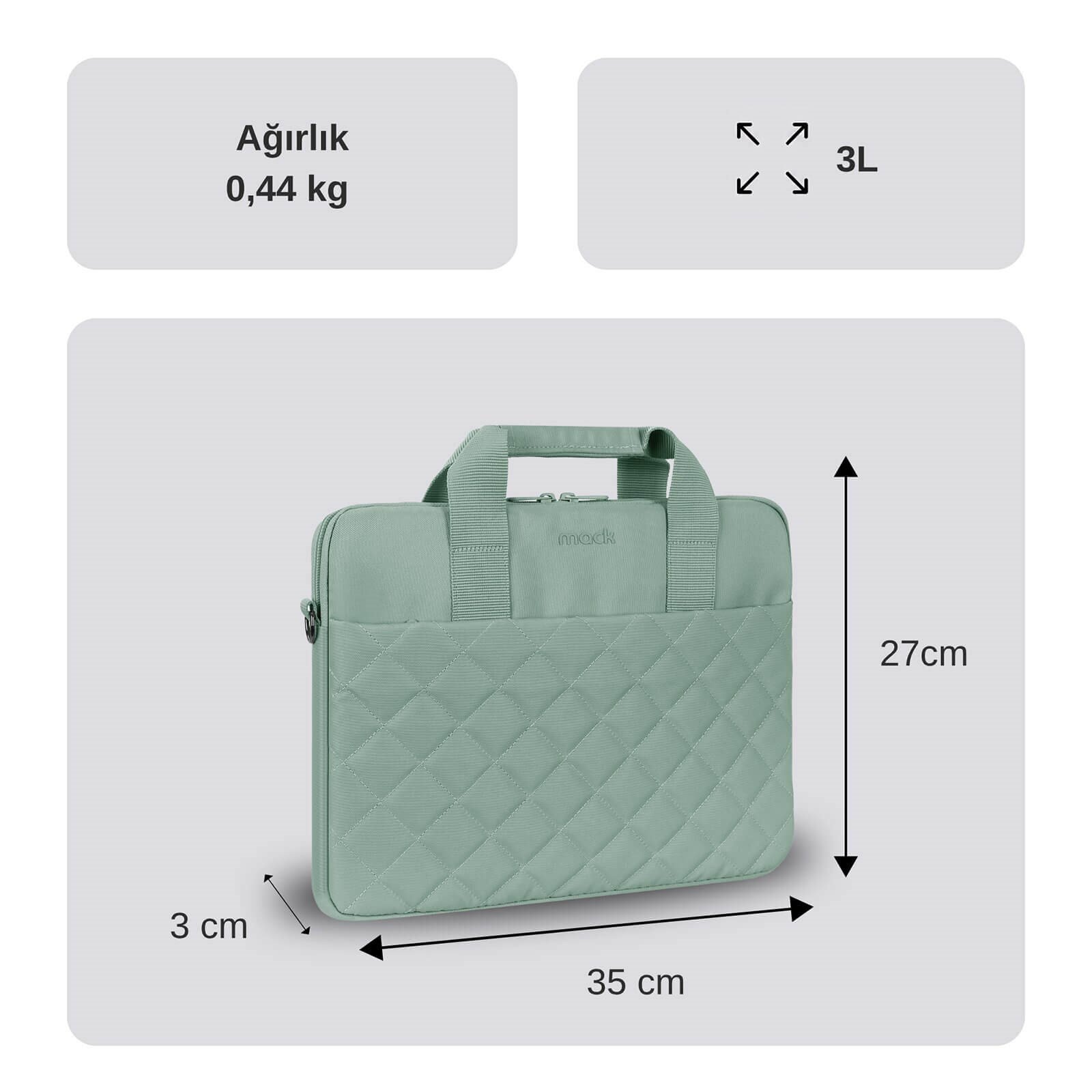 MACK MCC-906 14.1 iksy Notebook Çantası Yeşil