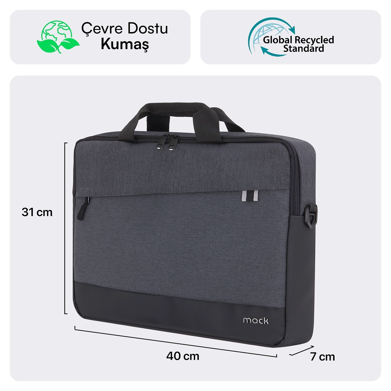 MACK MCE-1101 15.6 UNICITY Eco Notebook Çantası Siyah