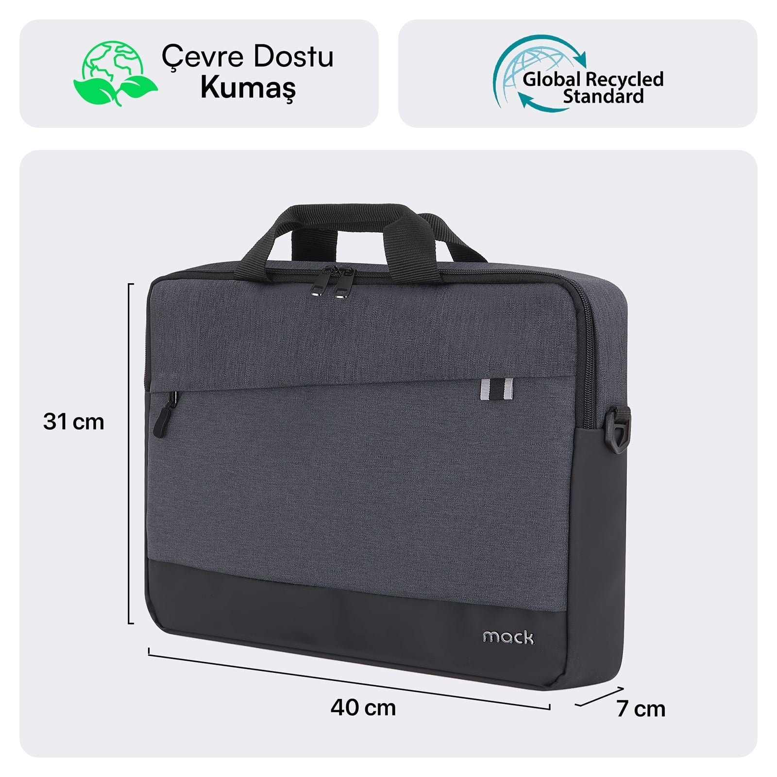 MACK MCE-1101 15.6 UNICITY Eco Notebook Çantası Siyah