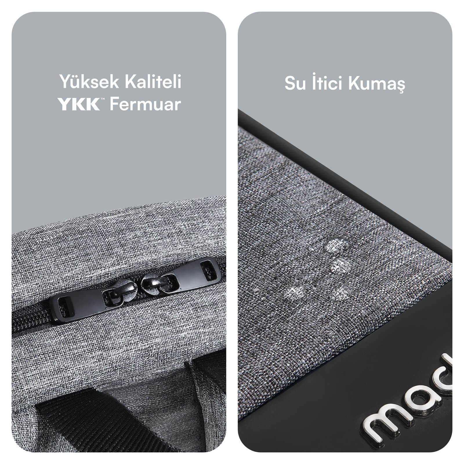 MACK MCE-1104 15.6 UNICITY Eco Notebook Sırt Çantası Gri