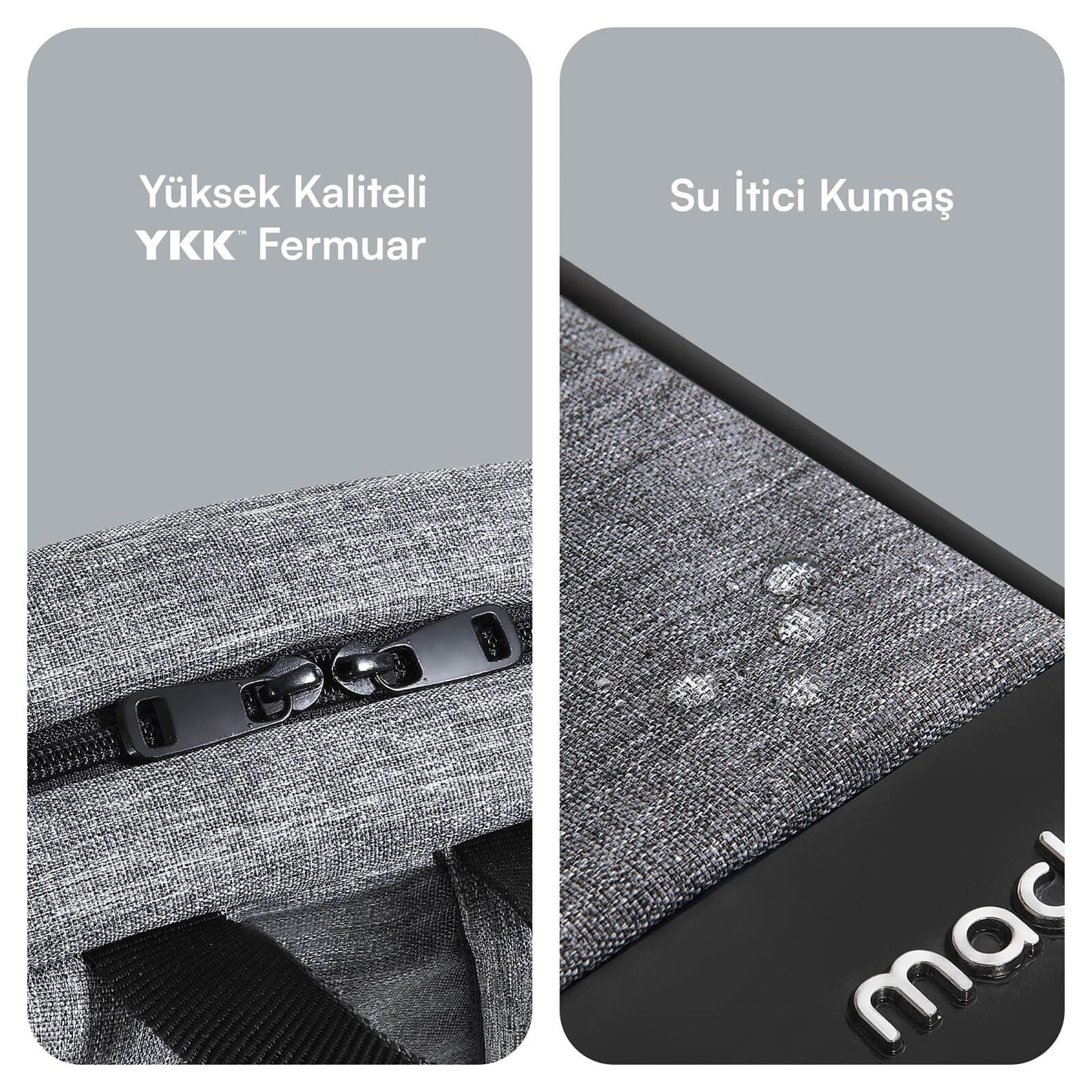 MACK MCE-1104 15.6 UNICITY Eco Notebook Sırt Çantası Gri