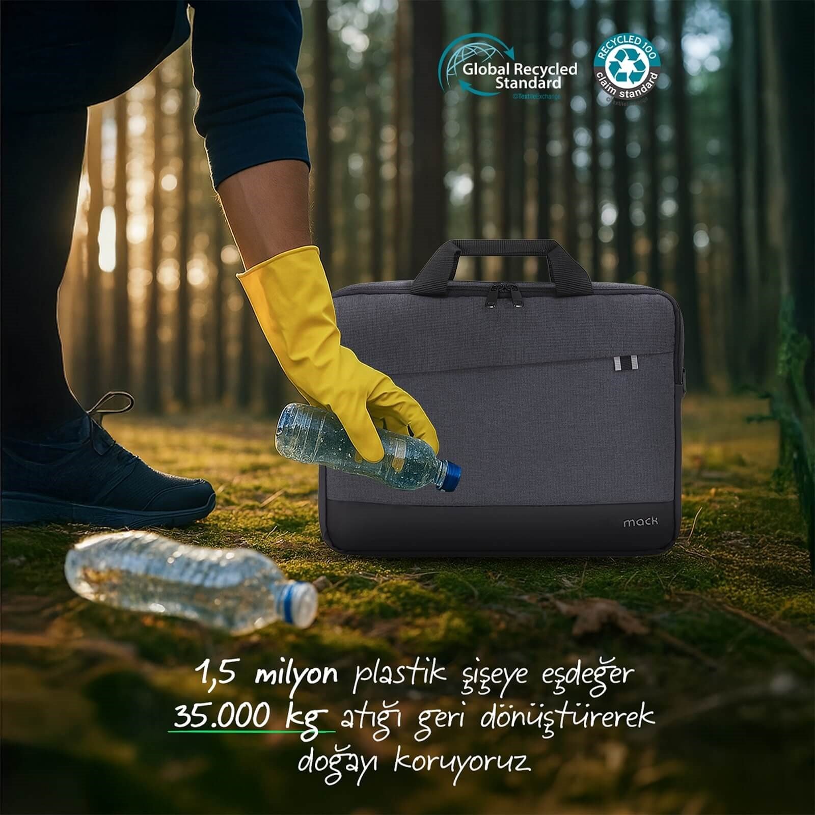 MACK MCE-1111 14.1 UNICITY Eco Notebook Çantası Siyah