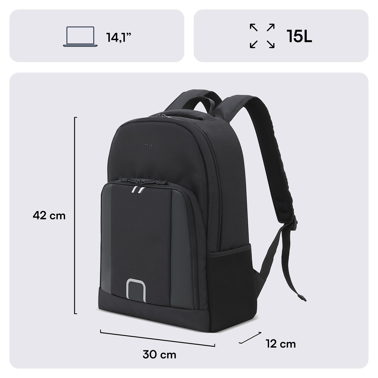 MACK MCE-1211 14.1 LUNA Eco Notebook Sırt Çantası Siyah