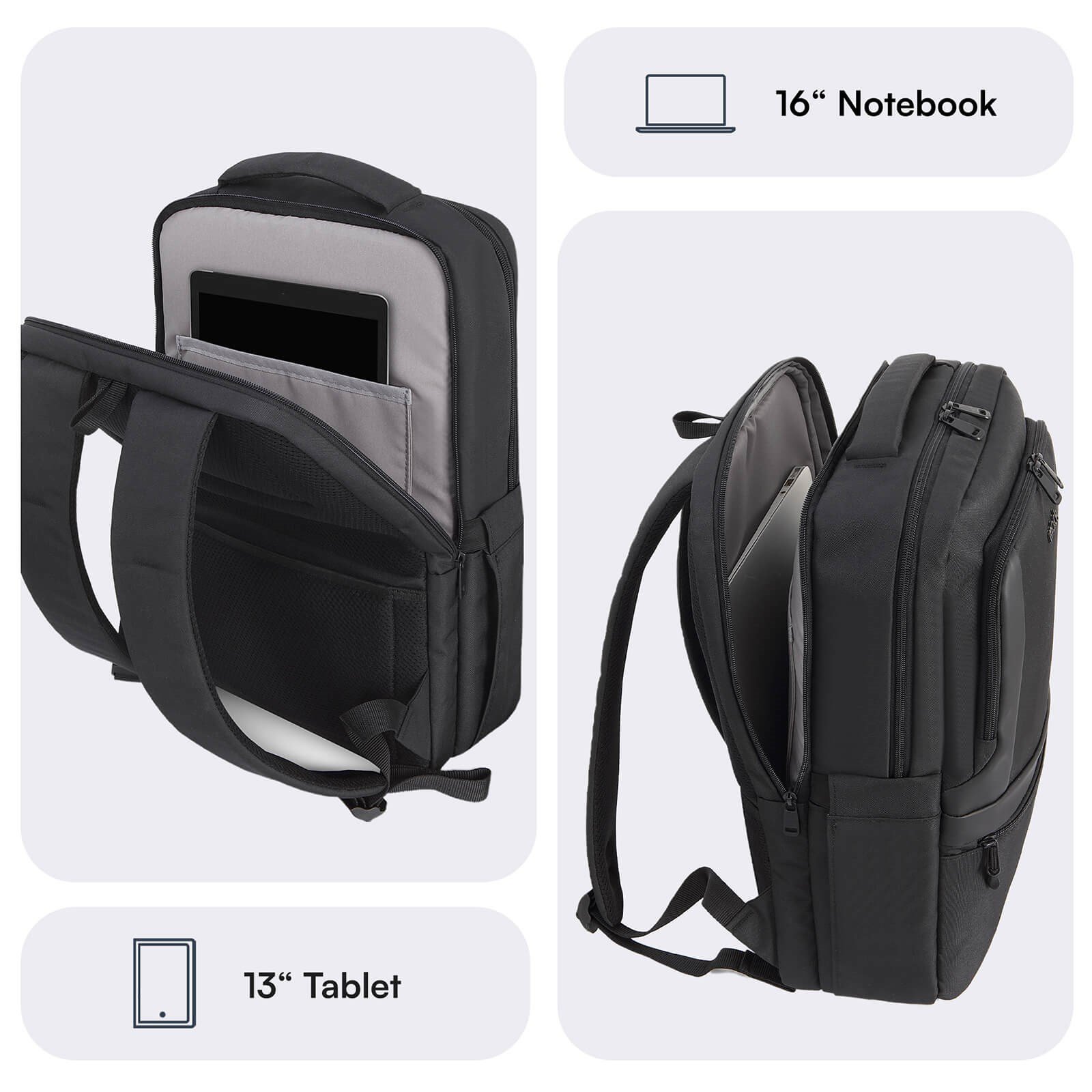 MACK MCE-1212 16 OFFICE Pro-3 Eco Notebook Sırt Çantası Siyah