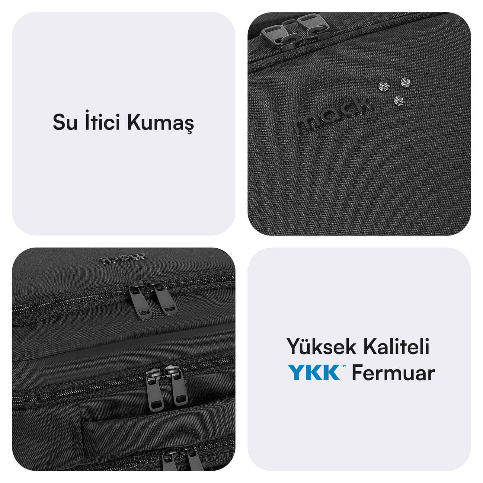 MACK MCE-1212 16 OFFICE Pro-3 Eco Notebook Sırt Çantası Siyah