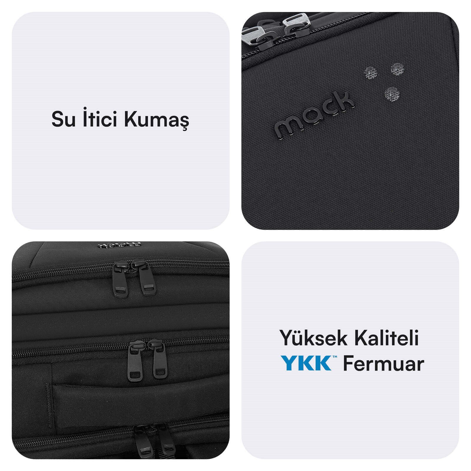MACK MCE-1213 16 OFFICE Pro-4 Eco Notebook Sırt Çantası Siyah