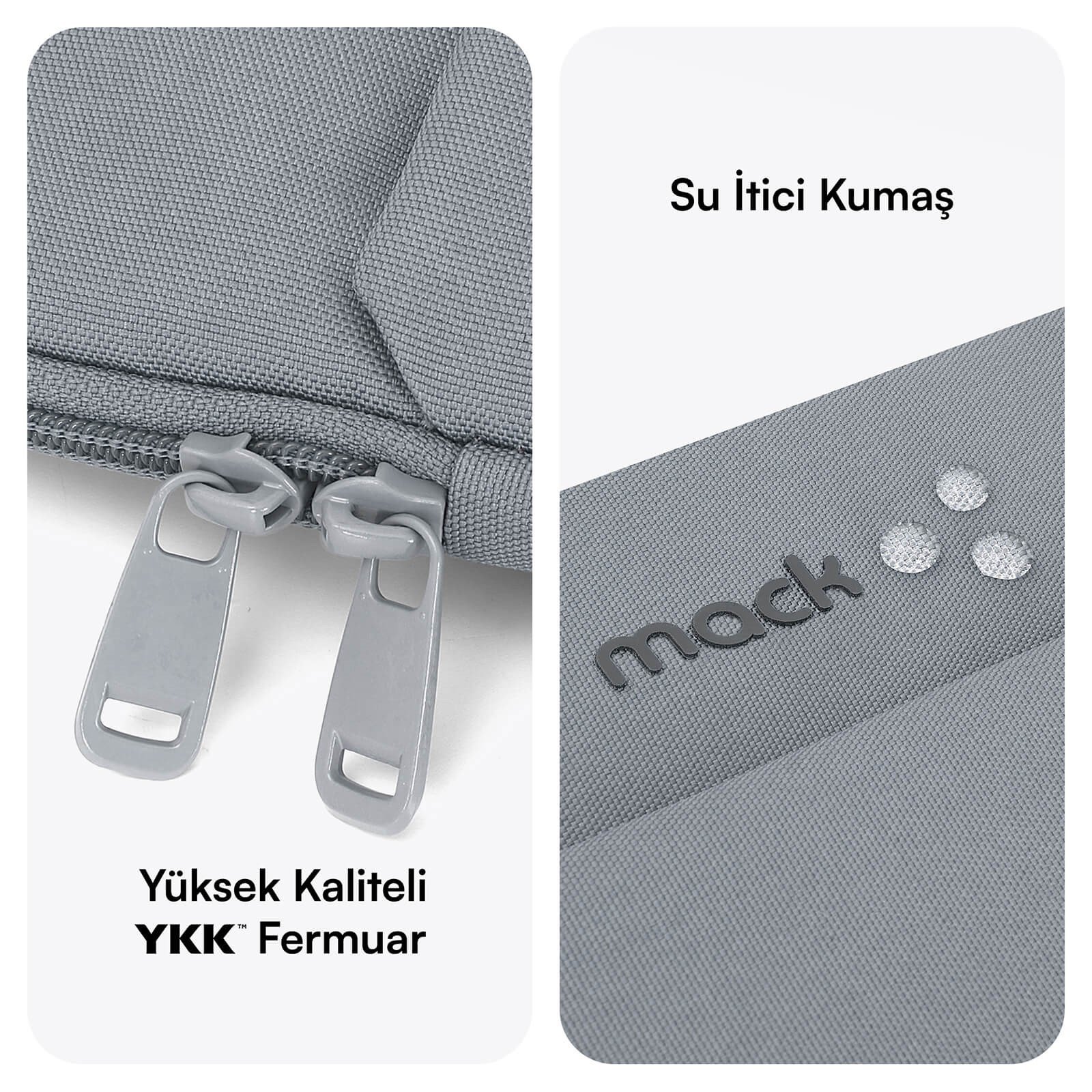 MACK MCE-1502 14.1 NOVA Eco Notebook Sleeve Gri