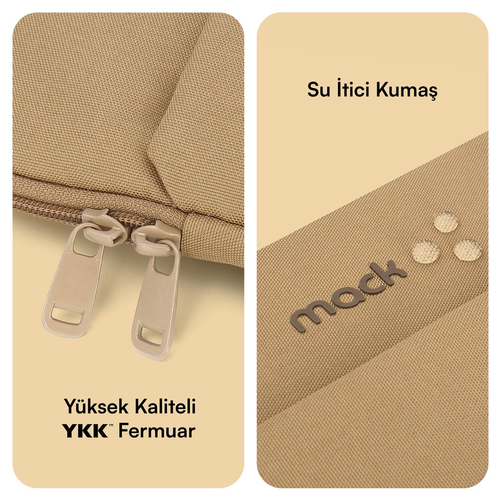 MACK MCE-1503 14.1 NOVA Eco Notebook Sleeve Camel