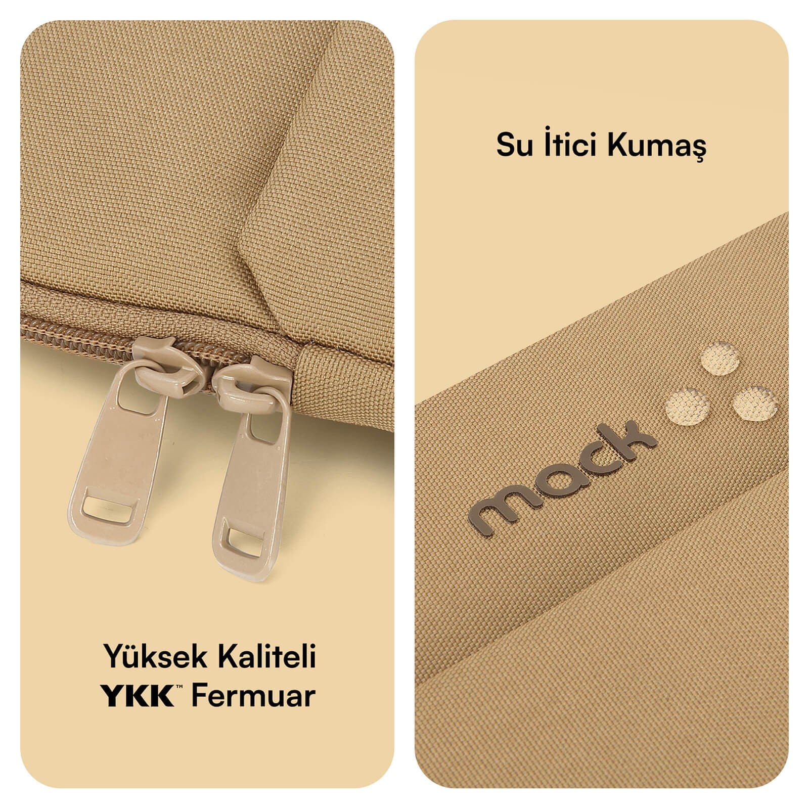 MACK MCE-1503 14.1 NOVA Eco Notebook Sleeve Camel