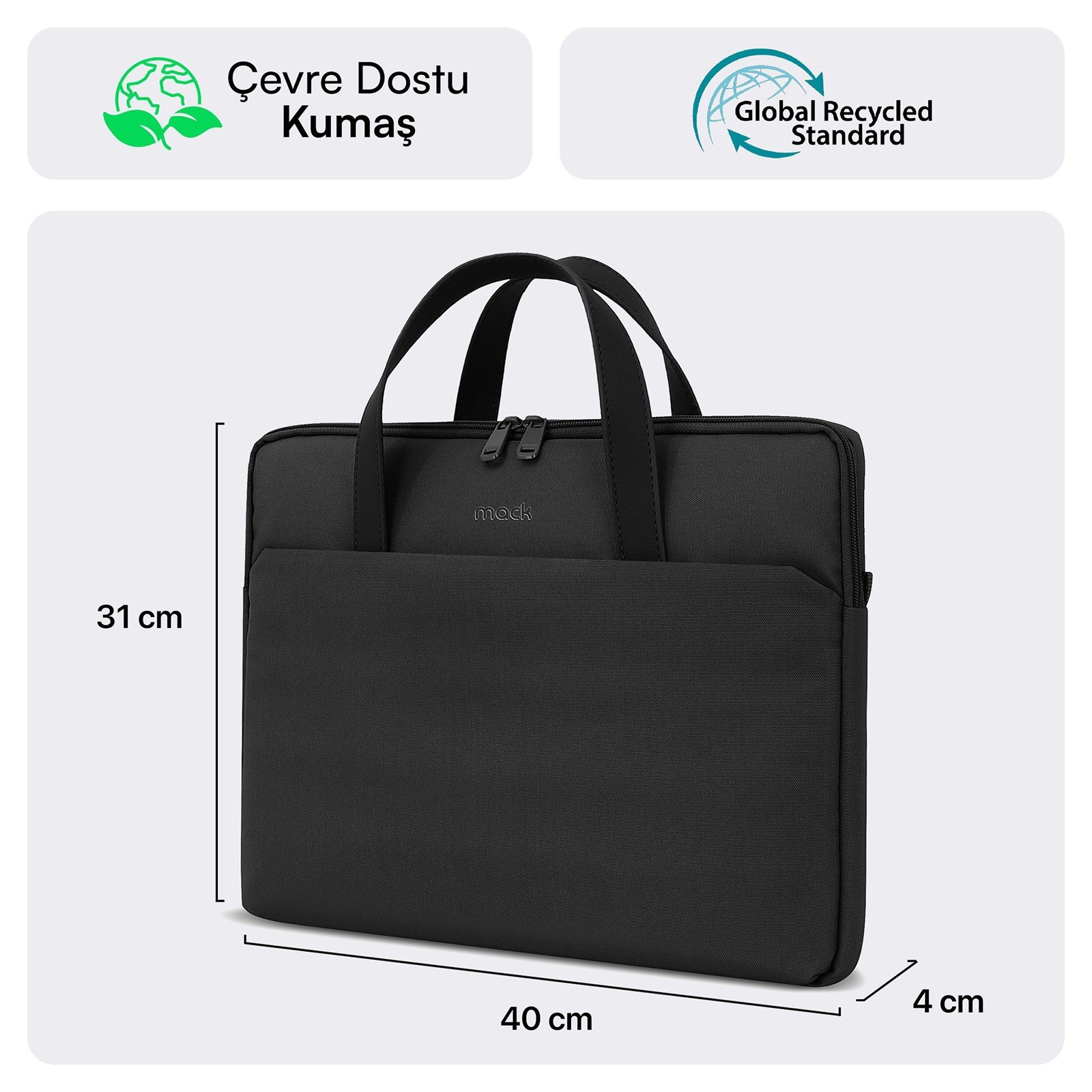 MACK MCE-1511 15.6 NOVA Eco Notebook Çantası Siyah