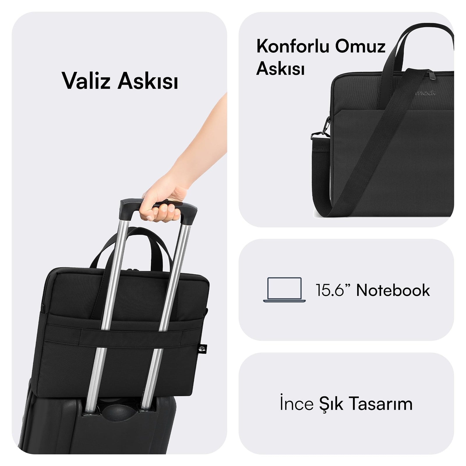 MACK MCE-1511 15.6 NOVA Eco Notebook Çantası Siyah