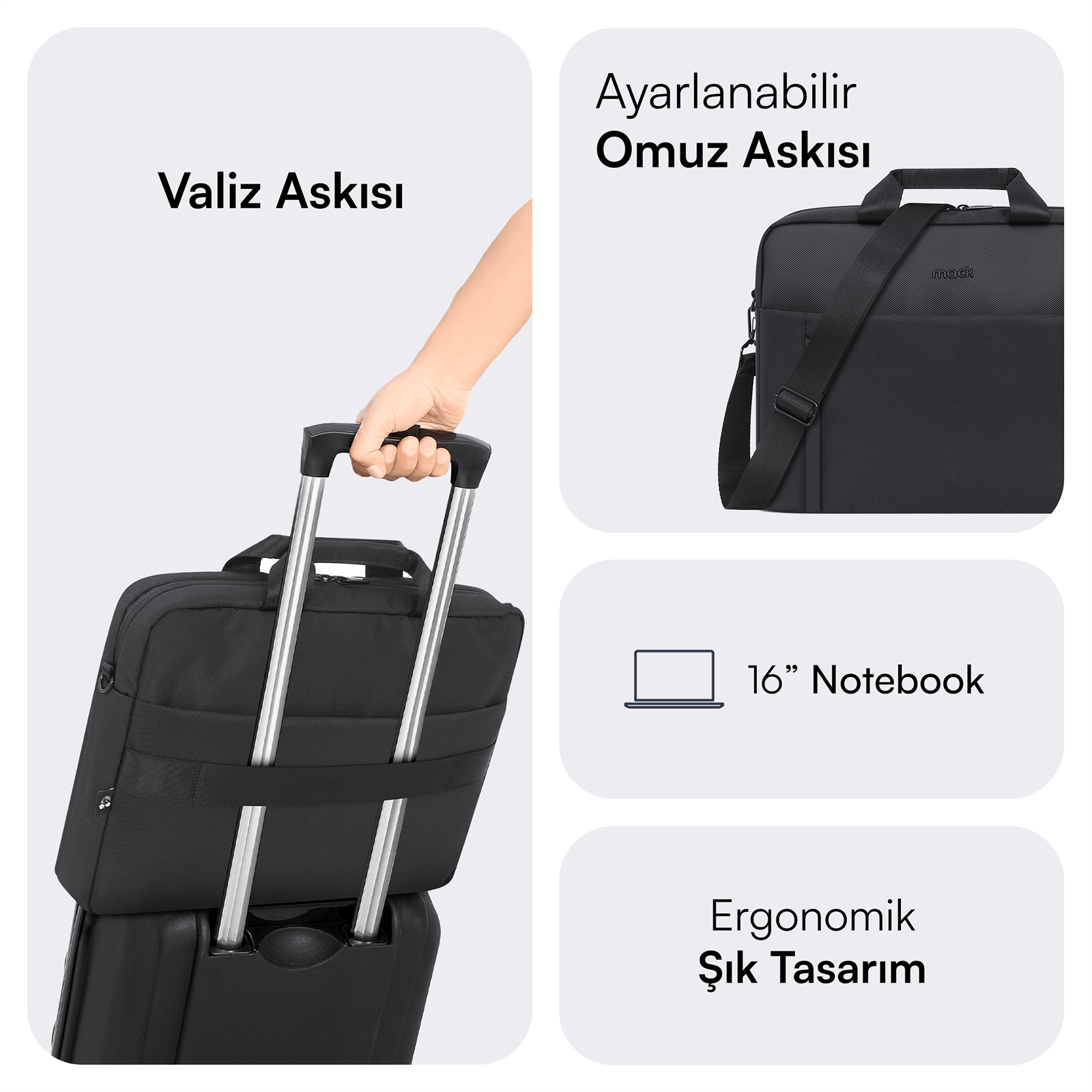 MACK MCE-1712 16 CODE Eco Notebook Çantası Siyah