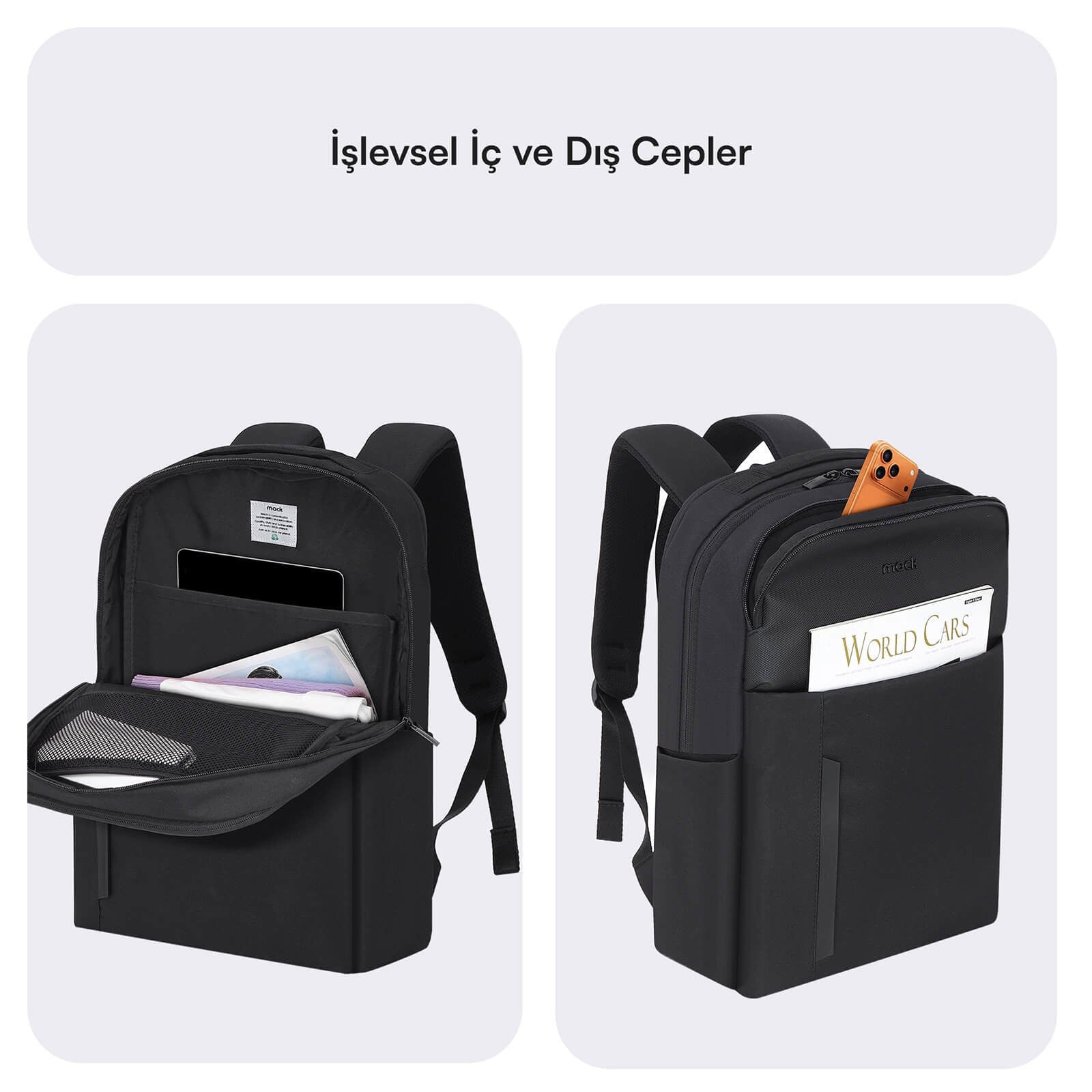 MACK MCE-1722 16 CODE Eco Notebook Sırt Çantası Siyah