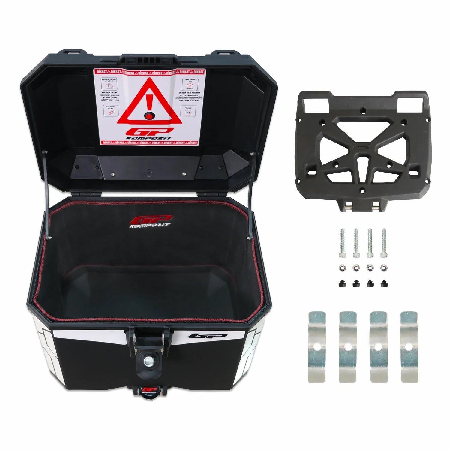 GP KOMPOZİT UNİVERSAL 33 LT PLASTİK MOTOSİKLET ÇANTASI SİYAH
