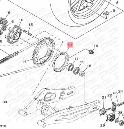 MT 07 ARKA DİŞLİ BRAKETİ (2021-2022)