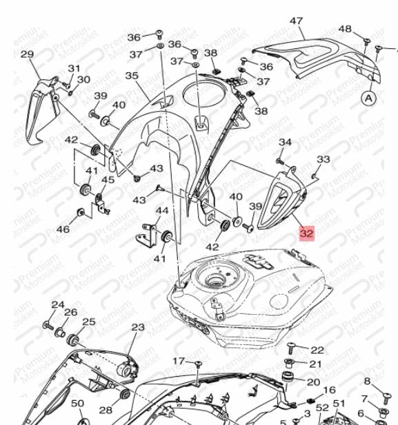 MT07 SOL RAM AIR IZGARASI (2021-2022)