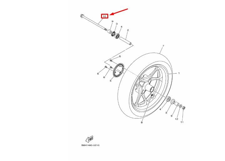 NMAX 125 (2022-2025)/ NMAX 155 (2022-2023) ÖN TEKER MİLİ