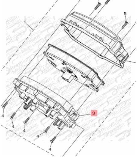 NMAX 125 GÖSTERGE ALT KAPAK (2021-2022)