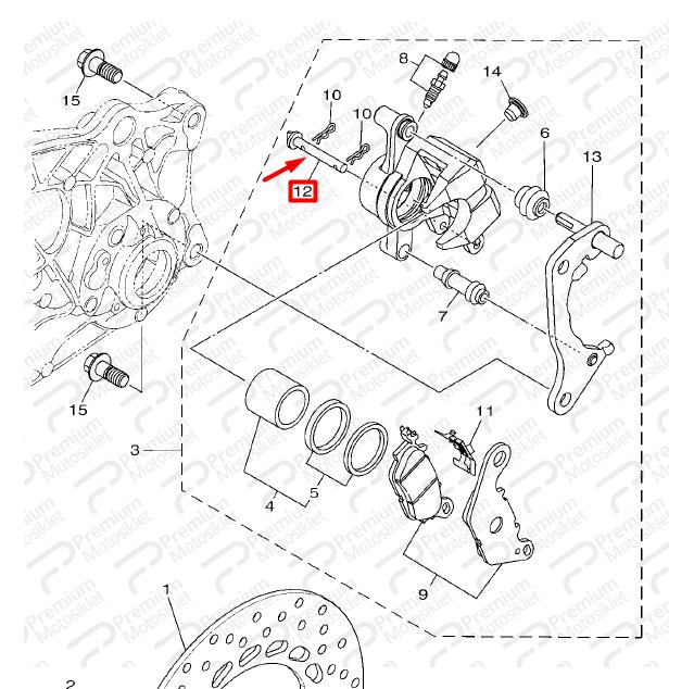NMAX 125/155 ARKA FREN KALİPER PİMİ
