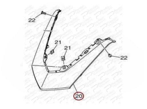 NMAX 125/155 ORTA KAFA KARENAJI MAT MAVİ (2021-2022)