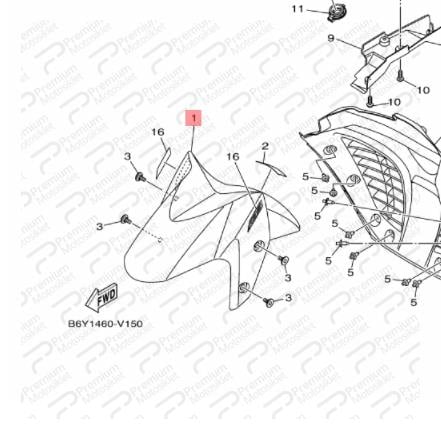 NMAX 125/155 PARLAK GRİ ÖN ÇAMURLUK (2021-2022)
