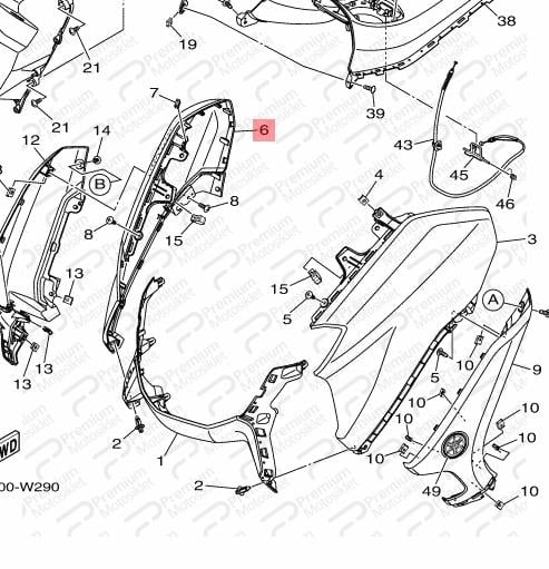NMAX 125/155 SAĞ KAFA KARENAJI PARLAK GRİ (2021-2022)