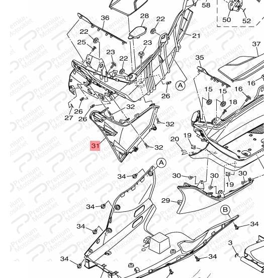 NMAX 125/155 SAĞ MARŞPİYEL MAT MAVİ (2021-2022)