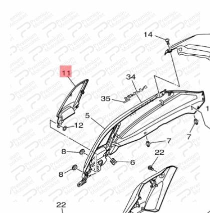NMAX SAĞ KUYRUK PLASTİK KAPAK (2021-2022)