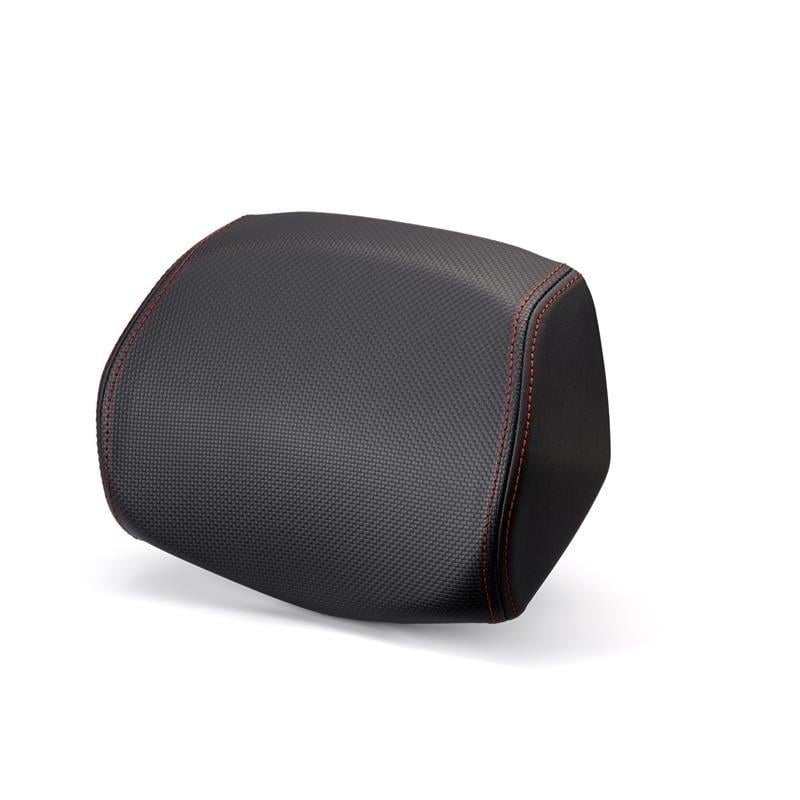 SIRT DAYAMA MİNDERİ SİYAH-KIRMIZI DİKİŞLİ