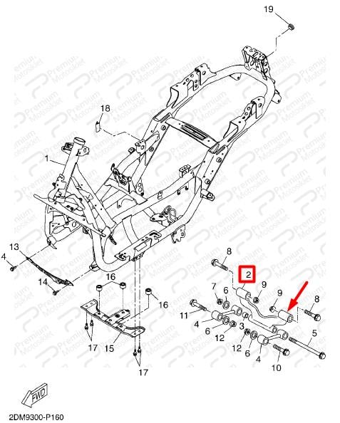XMAX 250 MOTOR BRAKETİ (20142016)