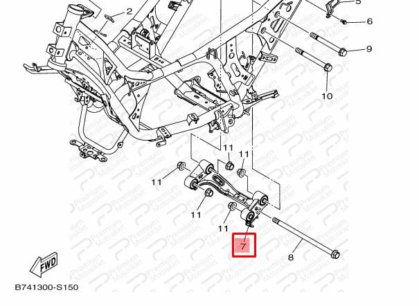 XMAX 250/300 MOTOR BRAKETİ