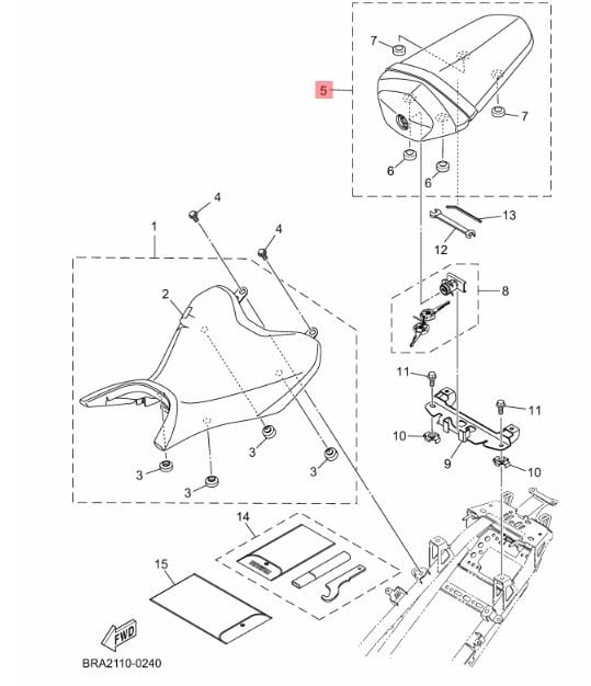 YAMAHA R25 ARTÇI SELESİ (ARKA YOLCU SELESİ ) (2025 MODEL)