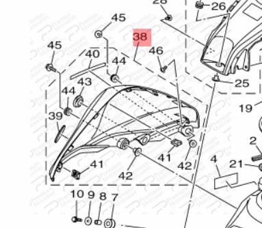 YZF-R25 DEPO YAN KAPAK MAT SİYAH
